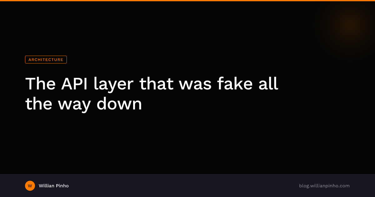 Cover image for The API layer that was fake all the way down