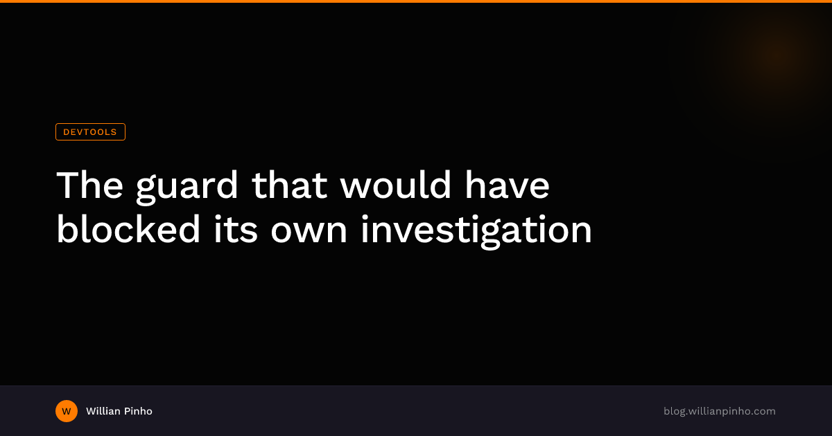 Cover image for The guard that would have blocked its own investigation